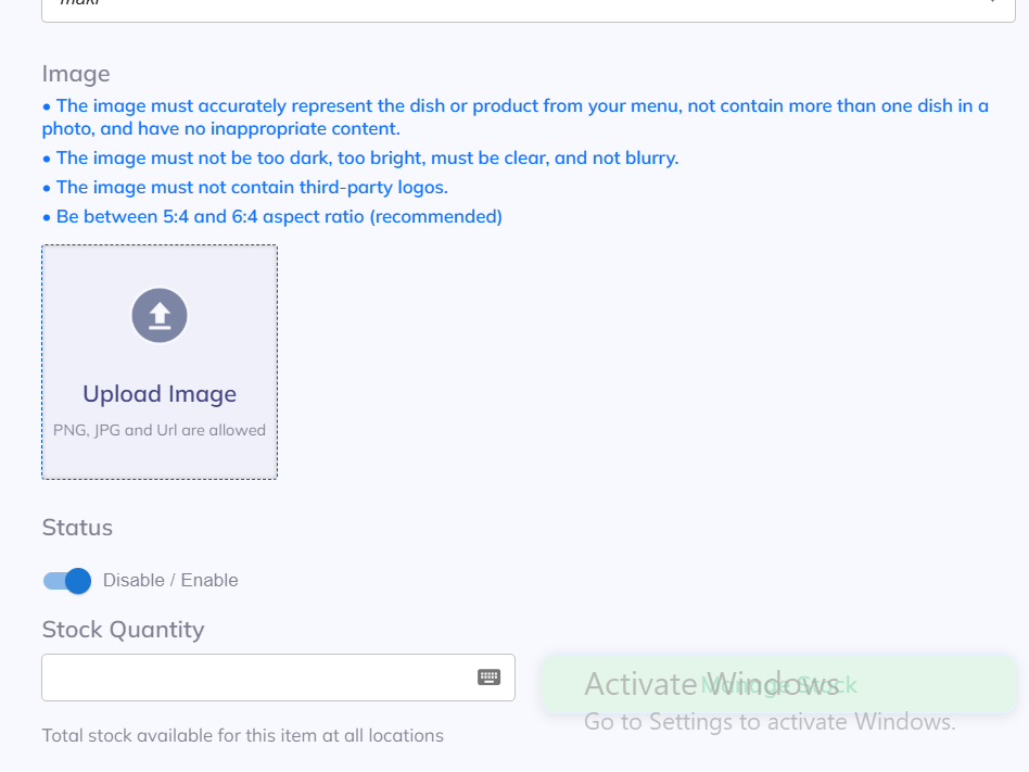 Import Items from Edit Menu interface